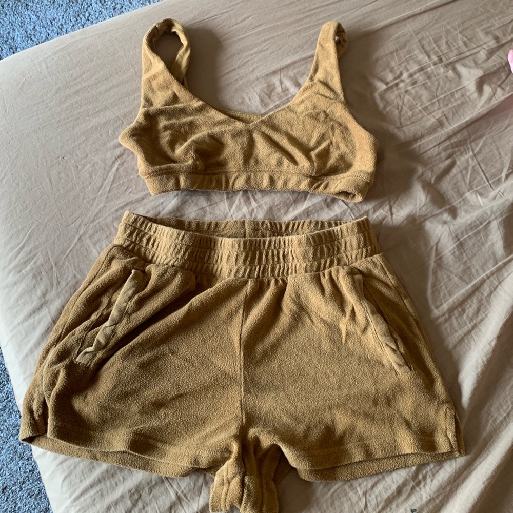 aerie terry cloth lounge set